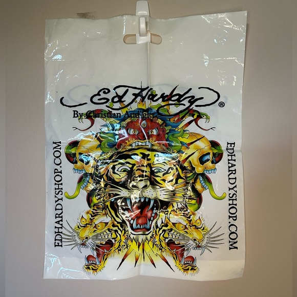 Ed Hardy Multicolor Tiger Plastic Bag - Picture 3 of 5